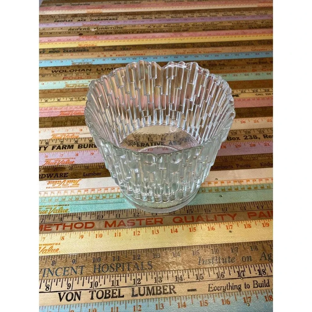 Vintage Champagne Bucket ICE Bucket Glass Fenton Kelonia Vase Bamboo Wedding MCM
